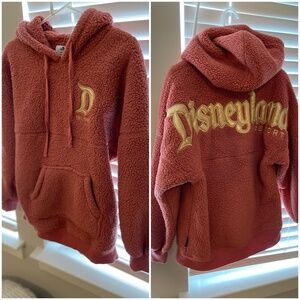 New Disney parks Disneyland women’s Sherpa hooded sweatshirt szS rose